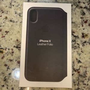 NEW iPhone X Apple Leather Folio Case in box